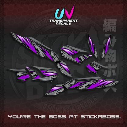 CLICK V3 INDO MALAY CONCEPT ( TRANSPARENT STRIPING NEW CUSTOM DESIGN ) STICKER DECALS By STICKABOSS