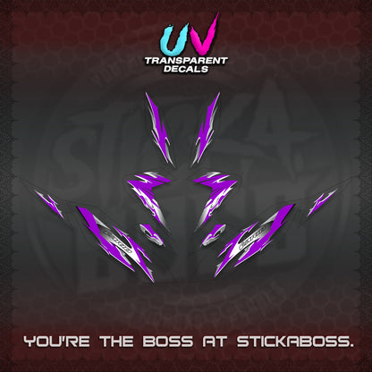 CLICK 125 V4 VARIO UV TRANSPARENT DECALS (2026 MODERN TRIBAL DESIGN) STICKER KITS By STICKABOSS
