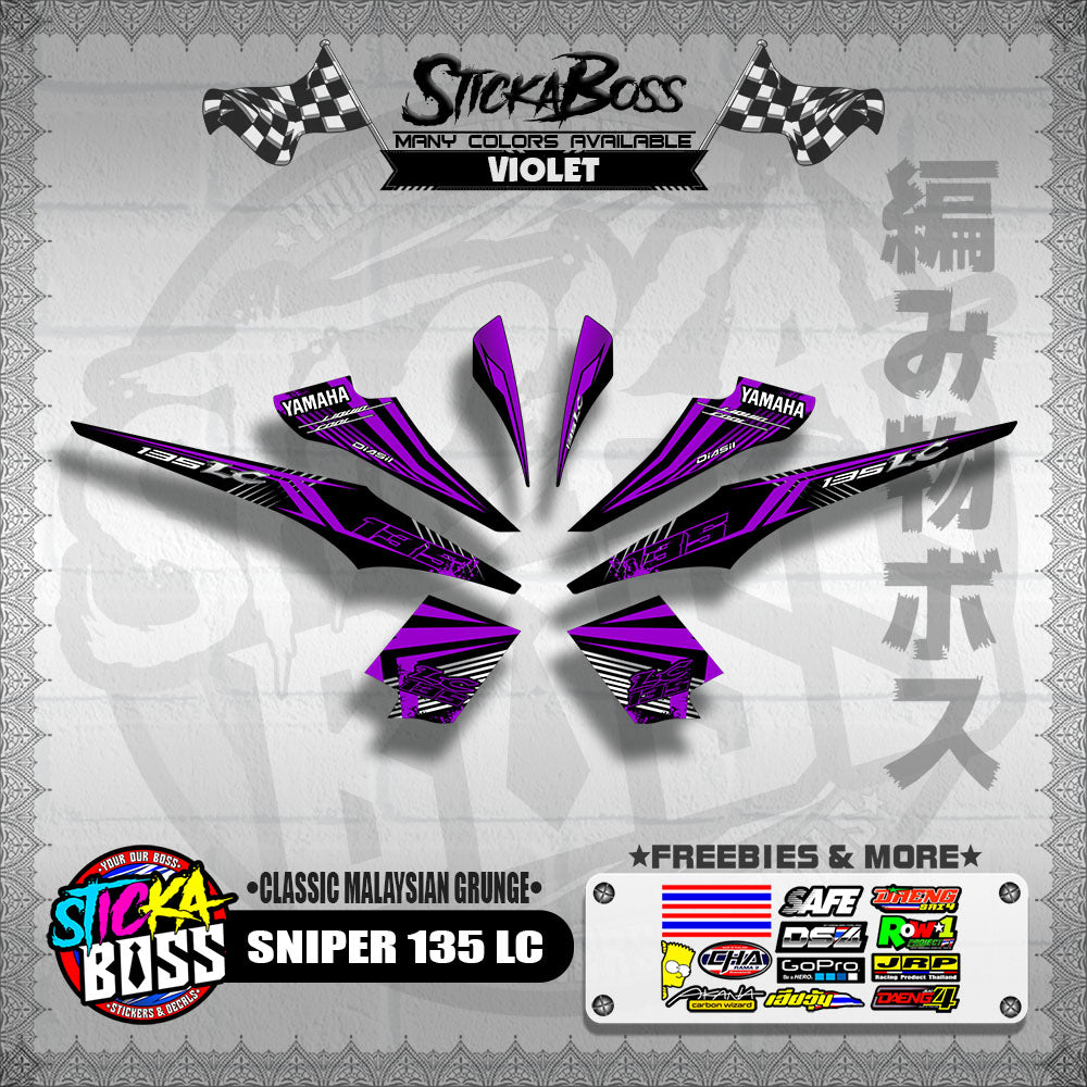 SNIPER 135 LC DECALS ( CLASSIC MALAYSIAN GRUNGE )【WITH FREEBIES】