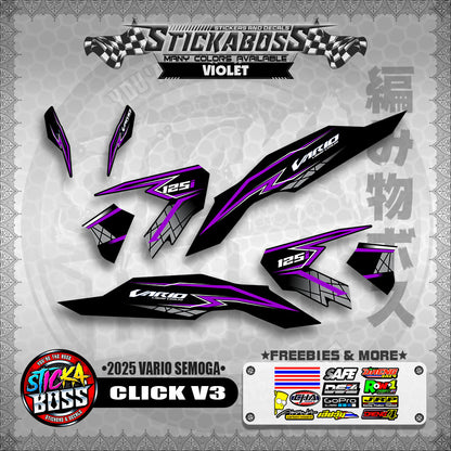 CLICK V3 INDO STICKER DECALS ( 2025 VARIO SEMOGA  )【WITH FREEBIES】
