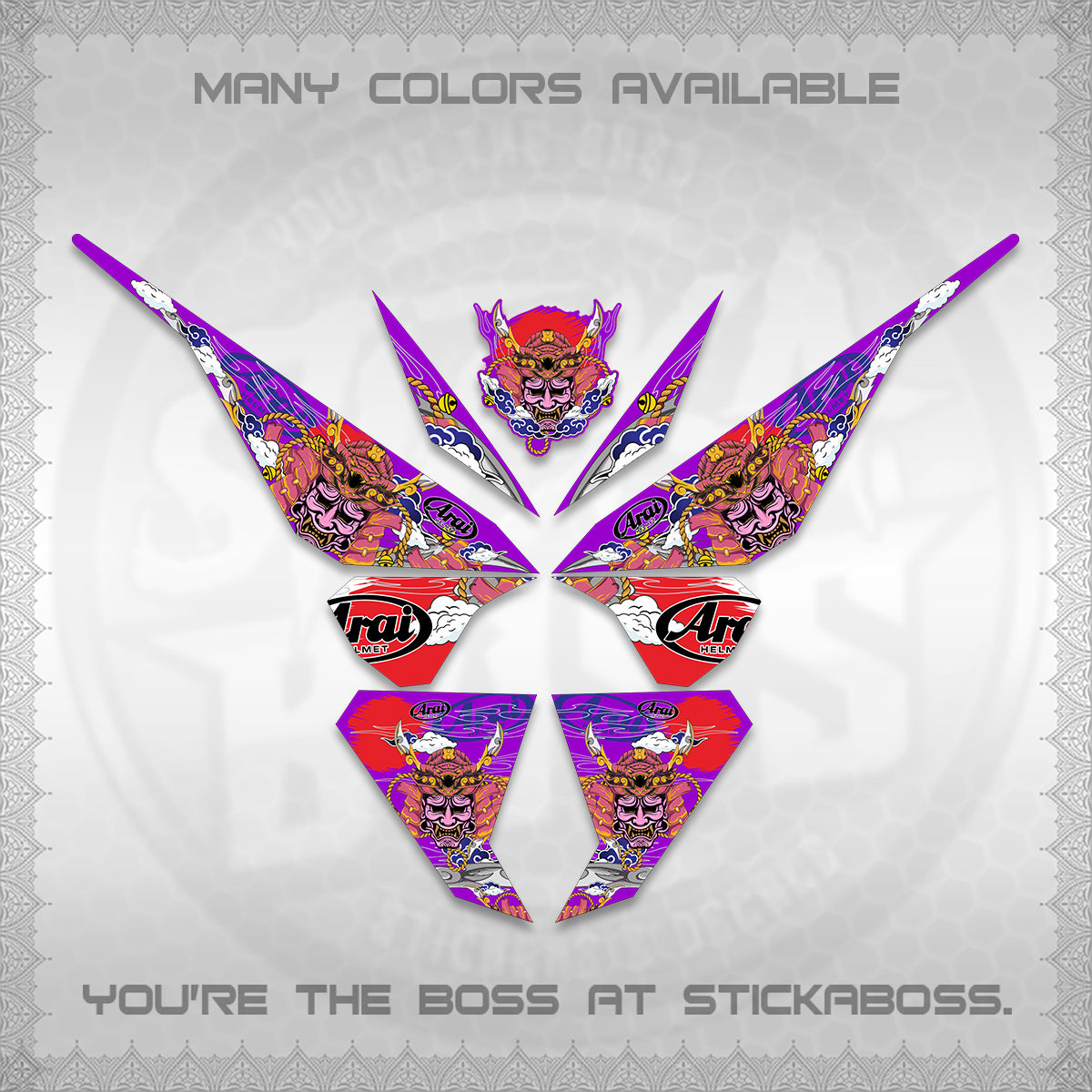 CLICK 125 V1 VARIO DECALS (2026 NEW SAMURAI MOTIF) STICKER KITS BY STICKABOSS