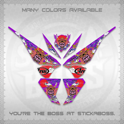 CLICK 125 V1 VARIO DECALS (2026 NEW SAMURAI MOTIF) STICKER KITS BY STICKABOSS