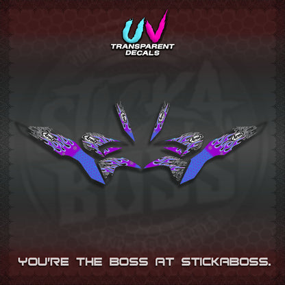 【PREMIUM UV PRINT】TRANSPARENT CLICK 125 V3  DECALS(ARAI API NEW TERBARU DESIGN)By STICKABOSS