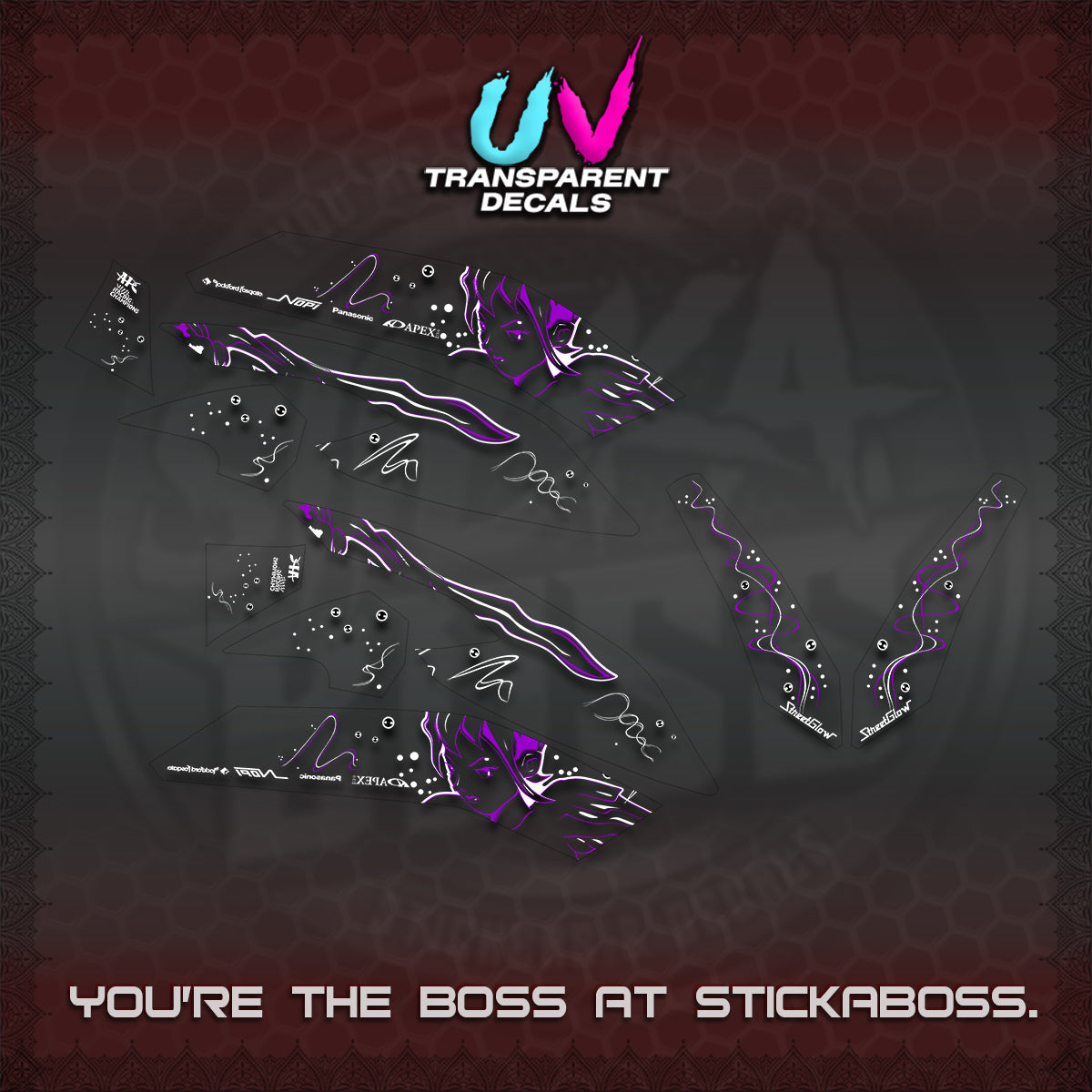 NMAX V2 UV TRANSPARENT DECALS (2026 2F2F DESIGN)STICKER DECALS By STICKABOSS