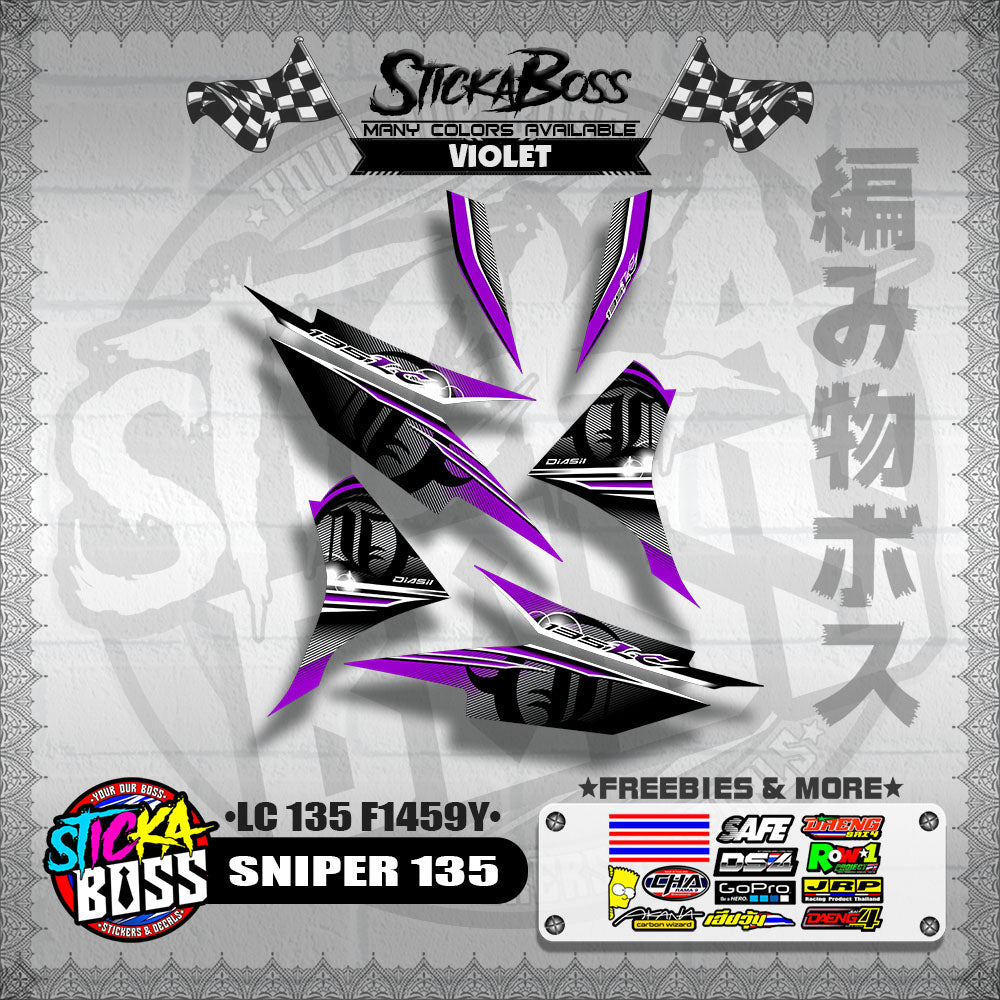 SNIPER 135 DECALS ( LC 135 F1459Y )【WITH FREEBIES】