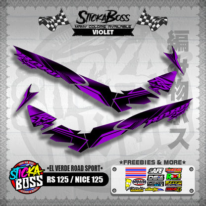 RS 125 / NICE 125 DECALS ( EL VERDE ROAD SPORT ) [ PREMIUM GLOSSY LAMINATED ]【WITH FREEBIES】