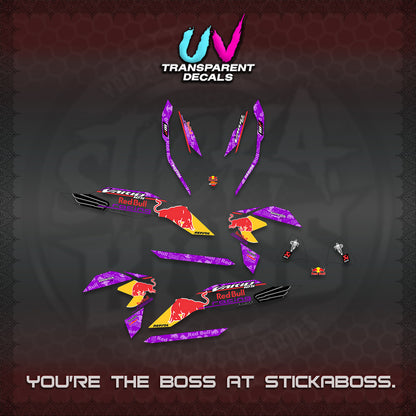 CLICK V3 UV TRANSPARENT DECALS (2026 BULLREDS RACE DESIGN) STICKER KITS BY STICKABOSS
