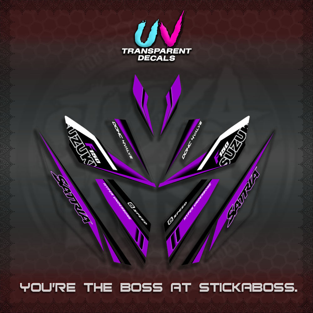 【PREMIUM UV PRINT】TRANSPARENT RAIDER 150 Fi SATRIA DECALS (2026 NTN N22)STICKER By STICKABOSS