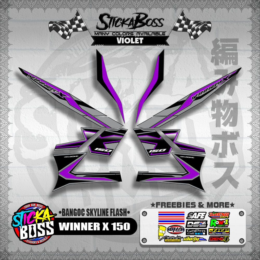 WINNER X 150 DECALS ( BANGOC SKYLINE FLASH )【WITH FREEBIES】