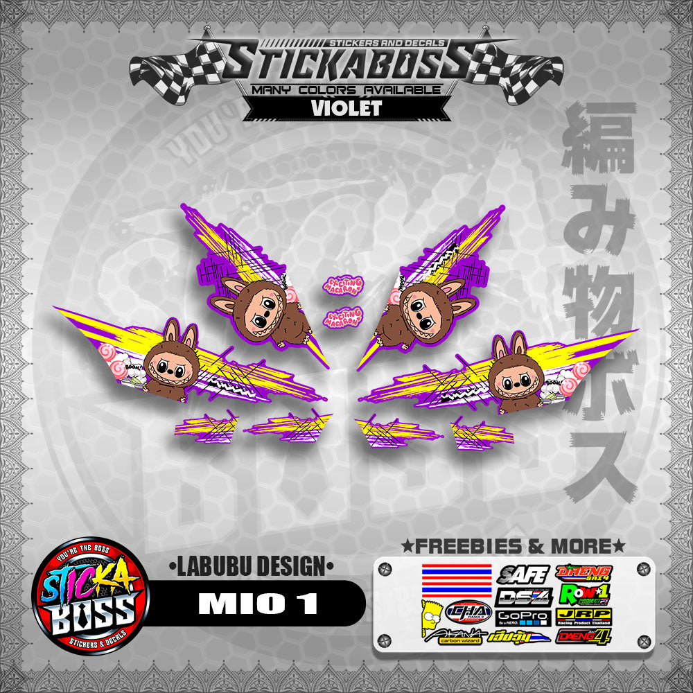 MIO 1 STICKER DECALS ( LABUBU DESIGN )【WITH FREEBIES】
