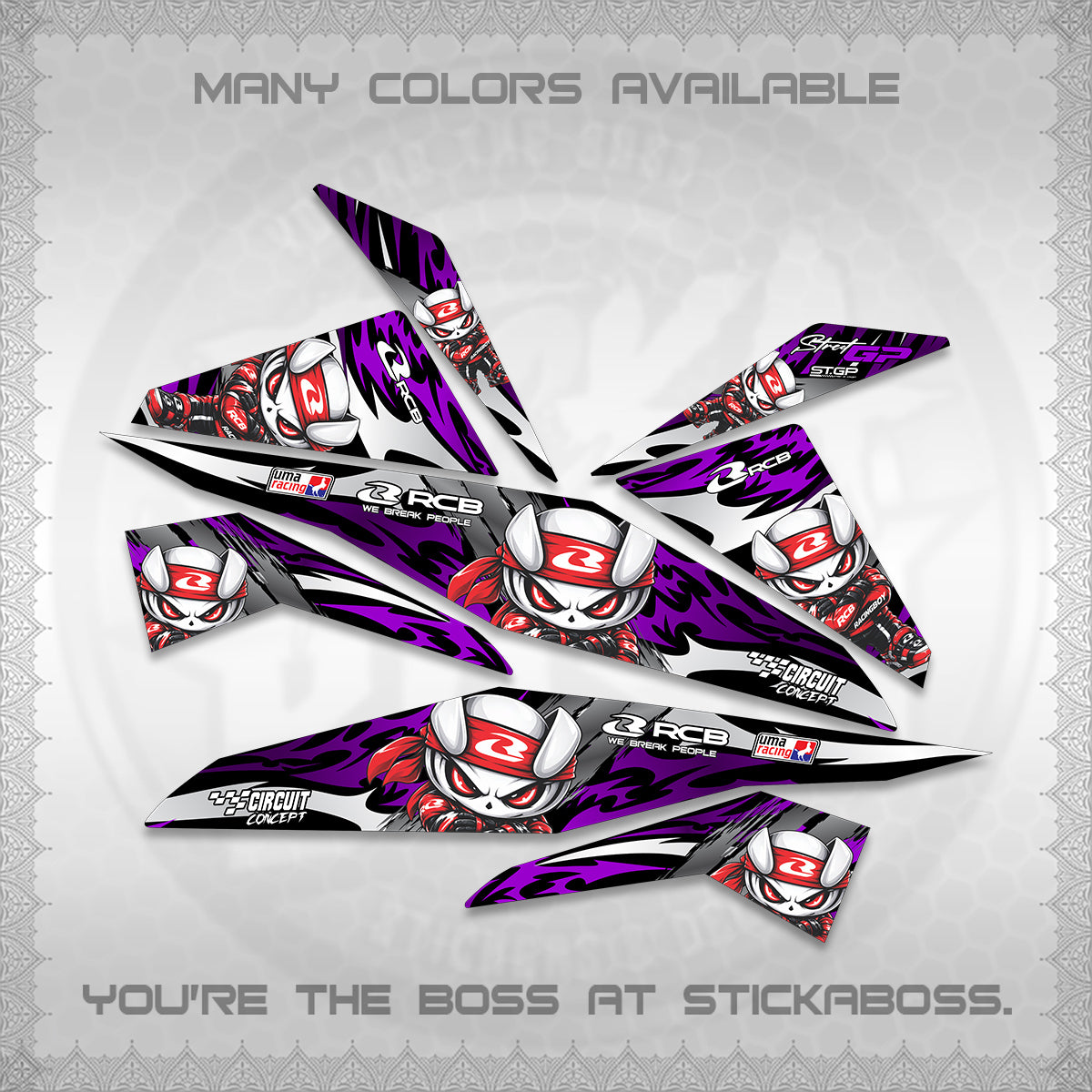 BEAT FI V1 DECALS (2026 NEW RCB 2.0 DESIGN) STICKER KITS BY STICKABOSS