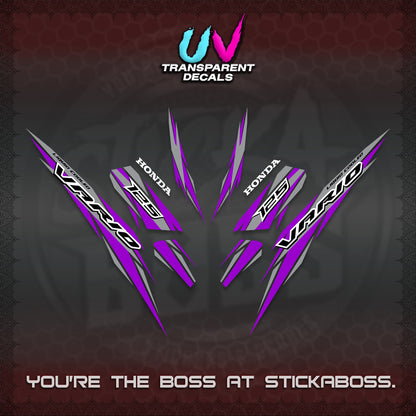 CLICK 125 V3 INDO UV TRANSPARENT DECALS (2024 SV 22-A1 STYLE) STICKER KITS By STICKABOSS