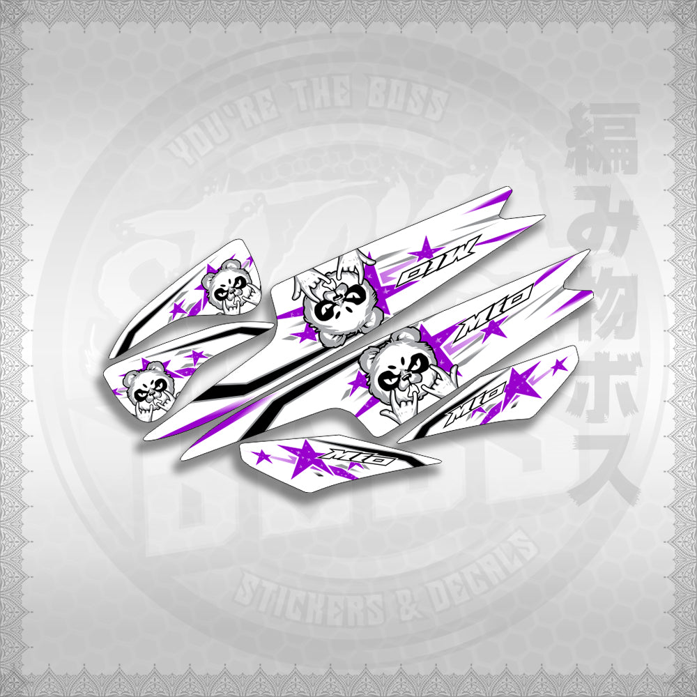 STICKER DECALS for MIO SPORTY / SMILE (MSPSPAST) By STICKABOSS (SOFIE LAMINATED WATERPROOF)