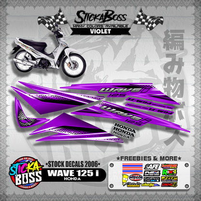 HONDA WAVE 125 i ( STOCK DECALS 2006 )【WITH FREEBIES】