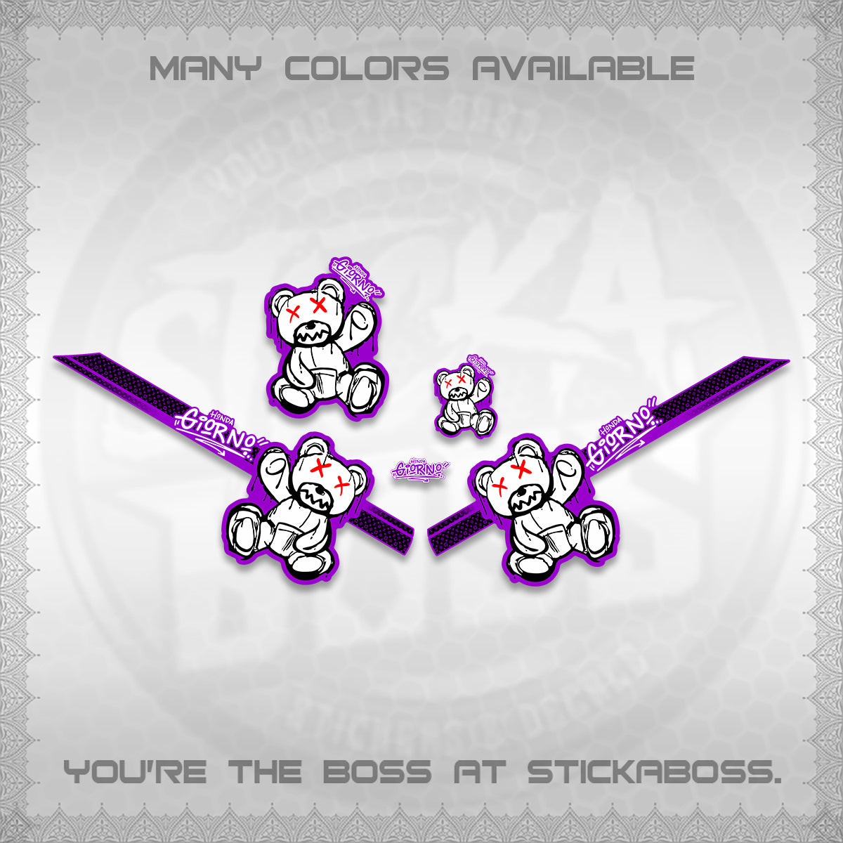 GIORNO 125 DECALS (2026 TEDDY LUX DESIGN) STICKER DECALS BY STICKABOSS