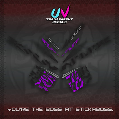 AEROX V2 NVX UV TRANSPARENT DECALS (2024 NEW 001 DESIGN) STICKER DECALS By STICKABOSS
