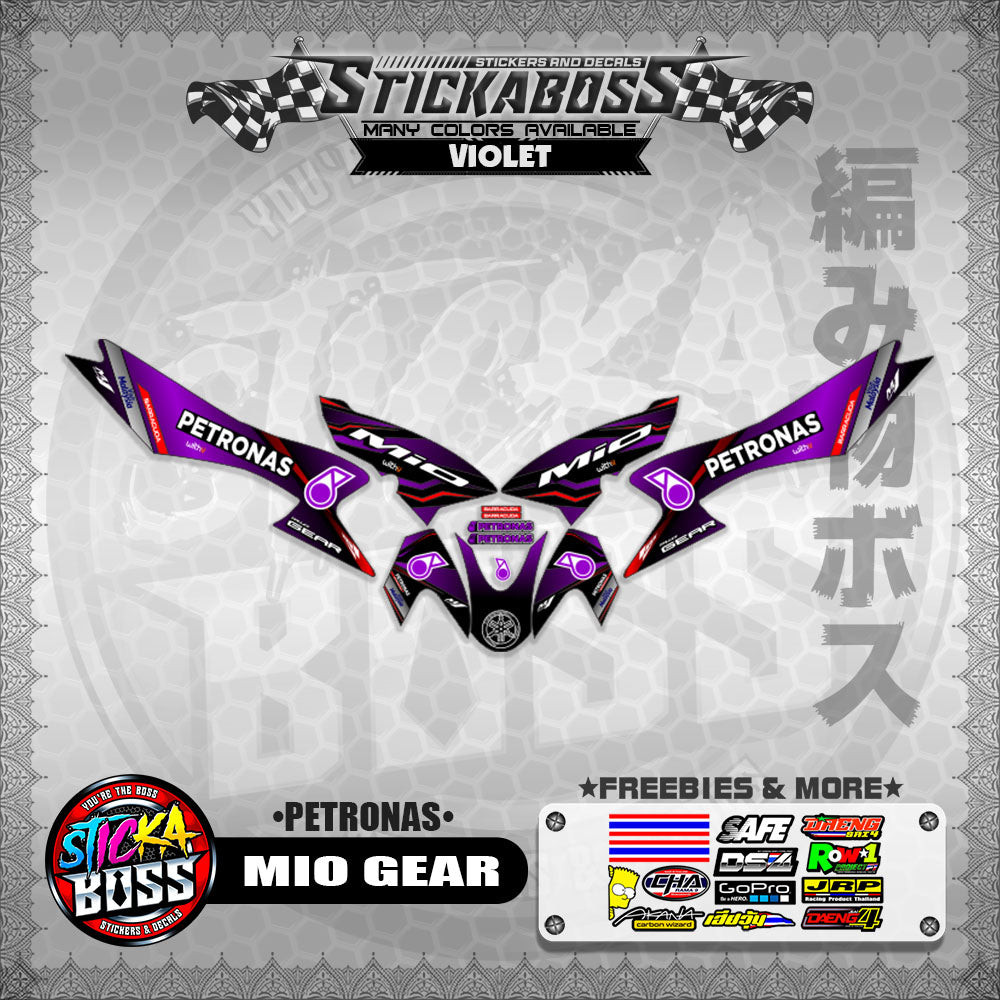 MIO GEAR STICKER DECALS ( PETRONAS )【WITH FREEBIES】