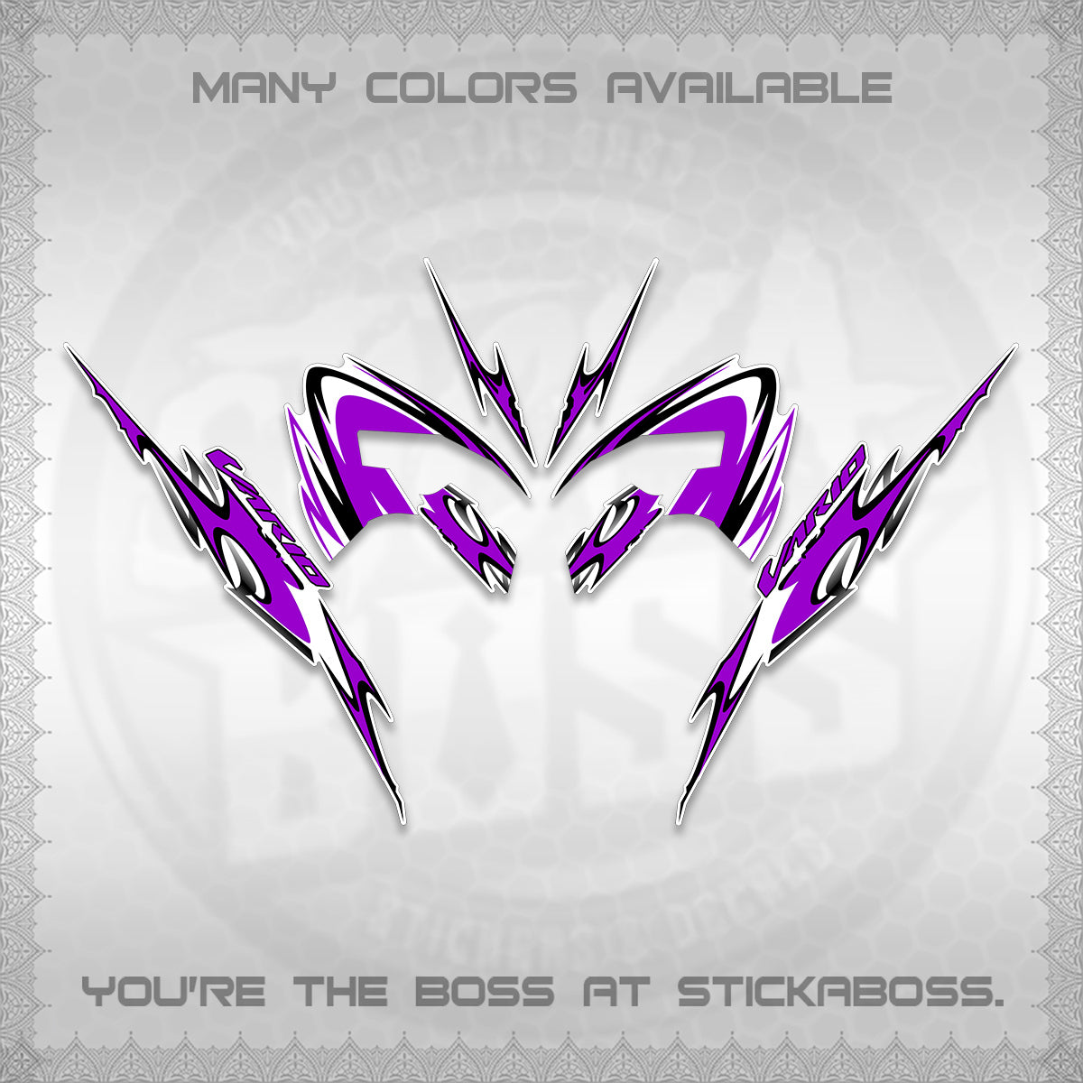 CLICK 125 V3 VARIO STRIPING FOR WHITE DECALS (2026 NEW LED DESIGN) STICKER KITS By STICKABOSS