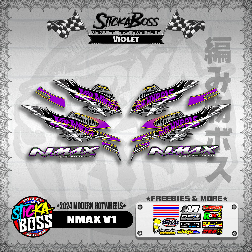 NMAX V1 DECALS ( 2024 MODERN HOTWHEELS )【WITH FREEBIES】