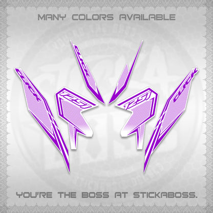 CLICK 125 V3 FOR WHITE DECALS (2026 LINE UP DESIGN) STICKER KITS By STICKABOSS