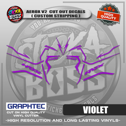 AEROX V2 CUT OUT DECALS ( CUSTOM STRIPPING ) | VINYL WATERPROOF CUT-OUT STICKER DECALS