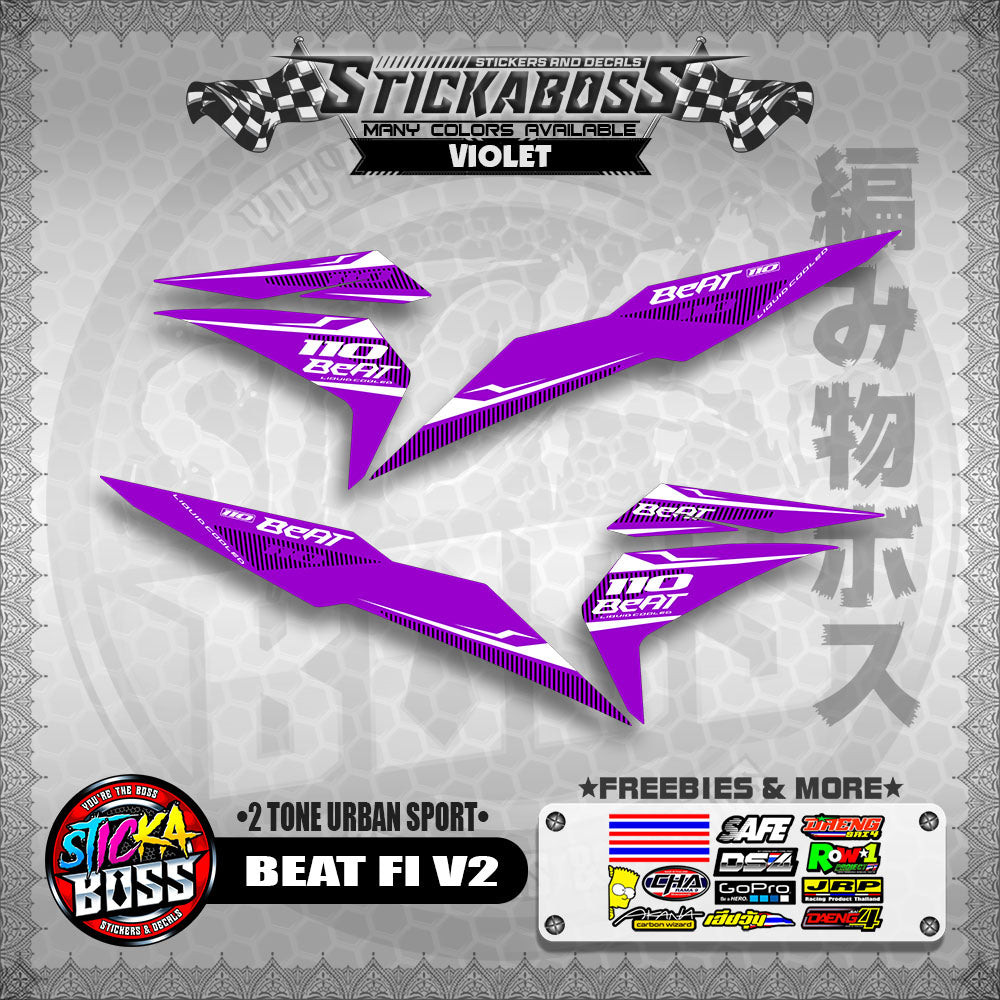 BEAT FI V2 STICKER DECALS ( 2 TONE URBAN SPORT )【WITH FREEBIES】