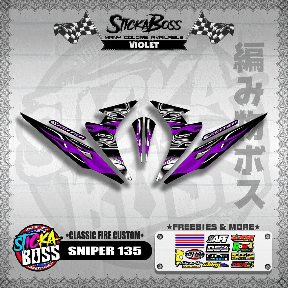 SNIPER 135 DECALS ( CLASSIC FIRE CUSTOM )【WITH FREEBIES】