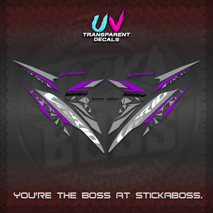 CLICK 125 V2 VARIO UV TRANSPARENT DECALS (2018–2022 STYLE DESIGN) STICKER DECALS BY STICKABOSS