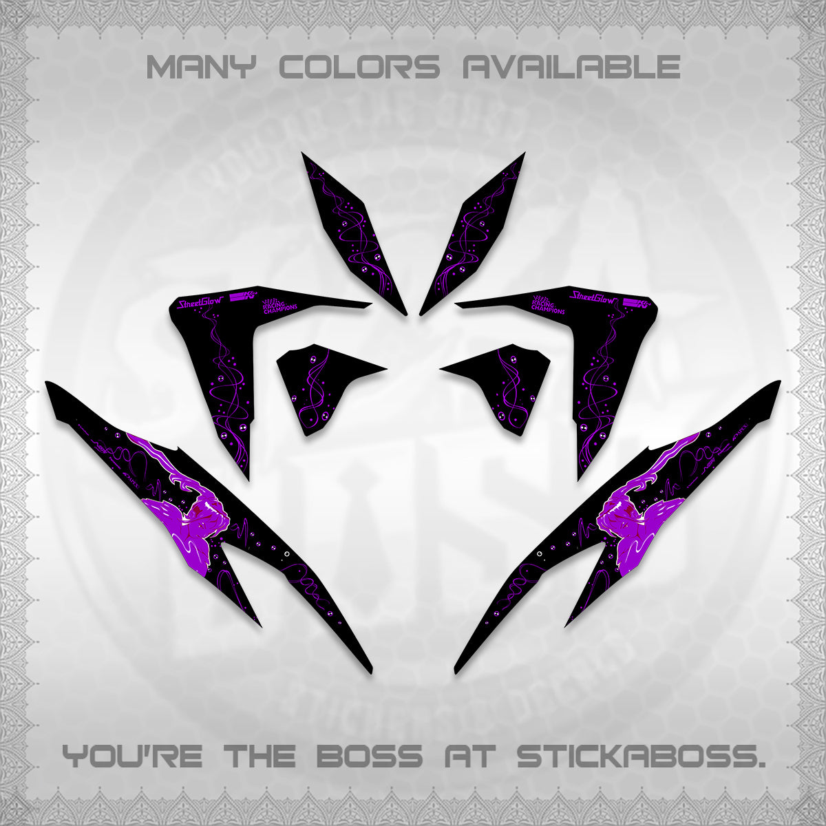 CLICK V2 DECALS (2026 2F2F SWIRL DESIGN) STICKER KITS BY STICKABOSS