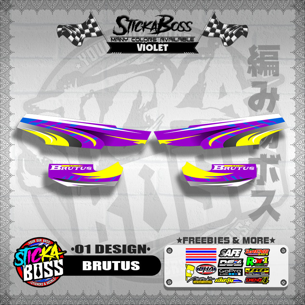 KAWASAKI BRUTUS STOCK DECALS ( 01 DESIGN )【WITH FREEBIES】