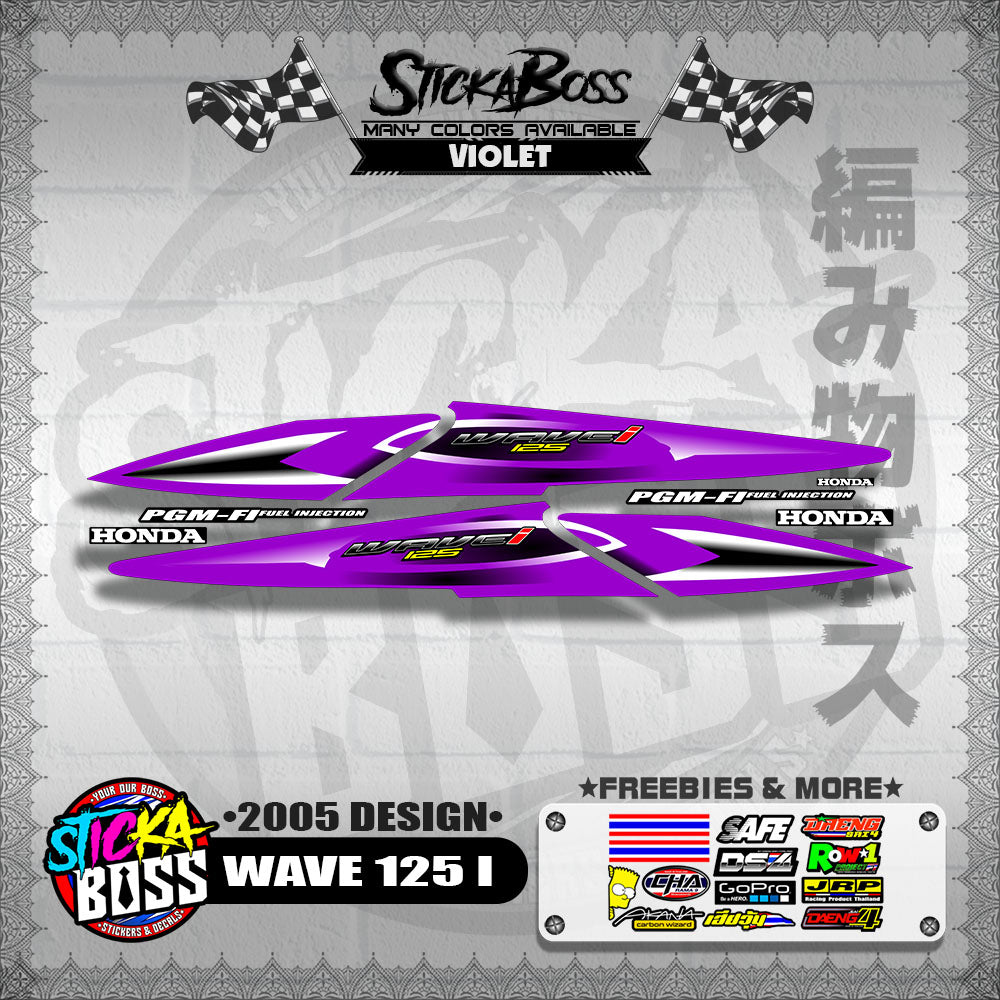 WAVE 125 I DECALS ( 2005 DESIGN )【WITH FREEBIES】