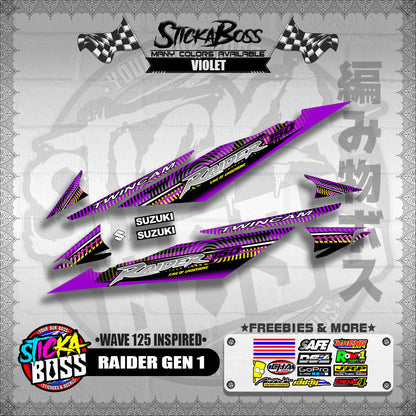 RAIDER GEN 1 DECALS ( WAVE 125 INSPIRED )【WITH FREEBIES】