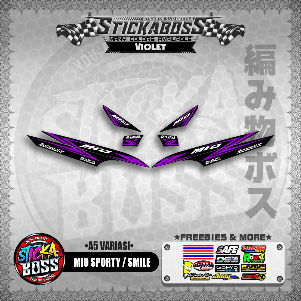 MIO SPORTY / SMILE INDO STICKER DECALS ( A5 VARIASI )【WITH FREEBIES】