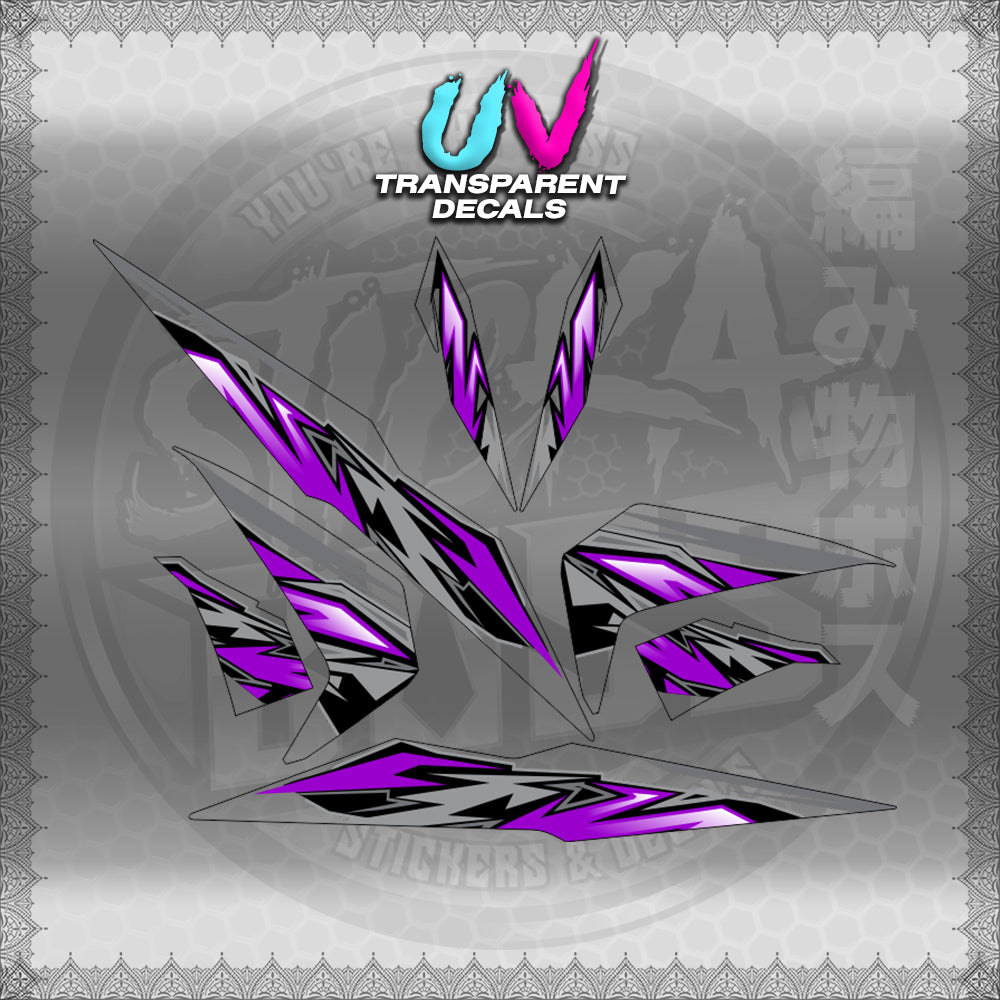TRANSPARENT BEAT 110 V2 INDO-MALAY CONCEPT (STRIPING MOTIF DESIGN) STICKER DECALS for STICKABOSS
