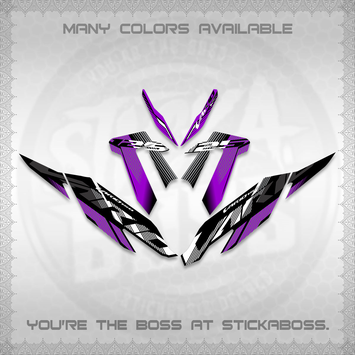 CLICK 125 V4 MALAYSIAN VARIO DECALS (2020 DESIGN) STICKER DECALS By STICKABOSS