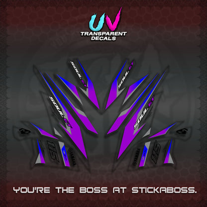 MIO SOUL I 115 GT INDO UV TRANSPARENT DECALS(0003 DESIGN)STICKER DECALS By STICKABOSS