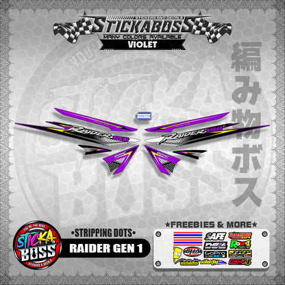 RAIDER GEN 1 STICKER DECAL ( STRIPPING DOTS)【WITH FREEBIES】