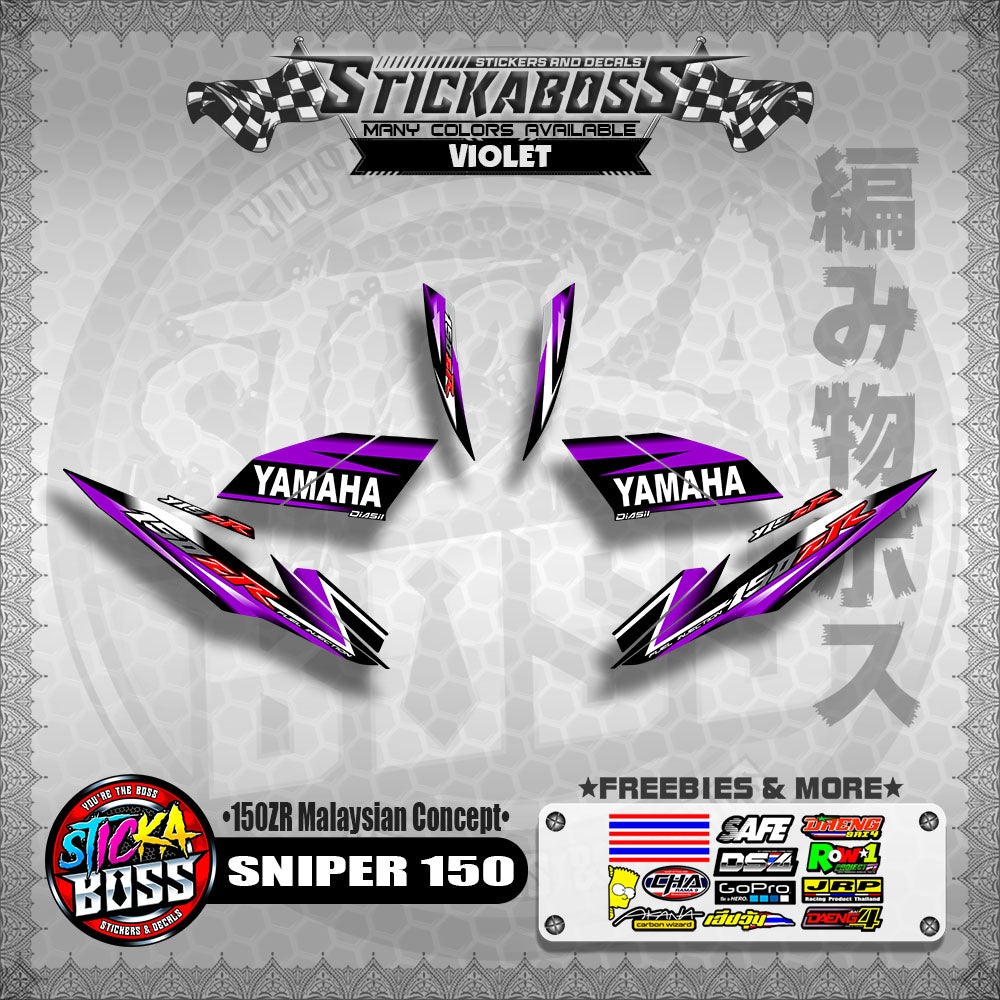 SNIPER 150 Stock Decals ( 150ZR Malaysian Concept ) MX King, Exciter 150