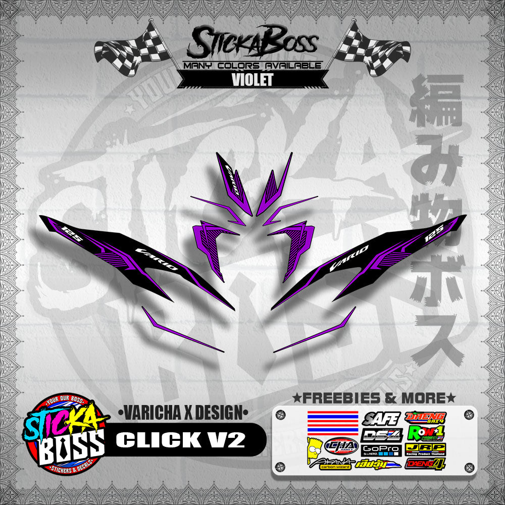 CLICK V2 DECALS ( VARICHA X DESIGN )【WITH FREEBIES】