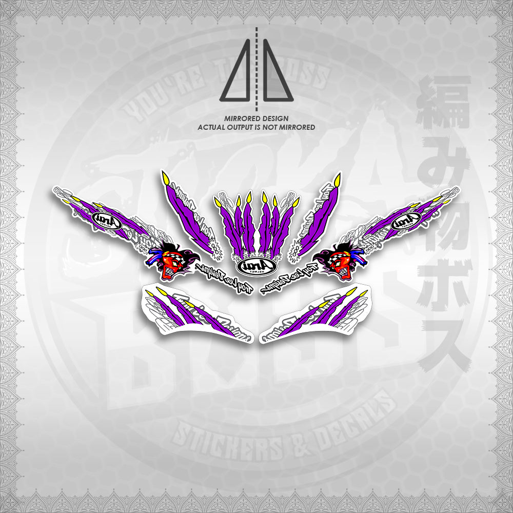 STICKER DECALS for MIO SPORT SMILE FOR WHITE (MSPSTARAP) By STICKABOSS (SOFIE LAMINATED WATERPROOF)