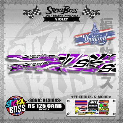 RS 125 CARB THAI DECALS ( SONIC DESIGNS )【WITH FREEBIES】
