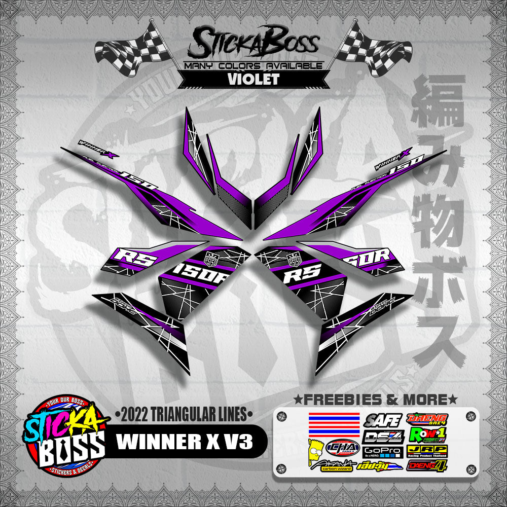 WINNER X V3 DECALS ( 2022 TRIANGULAR LINES )【WITH FREEBIES】