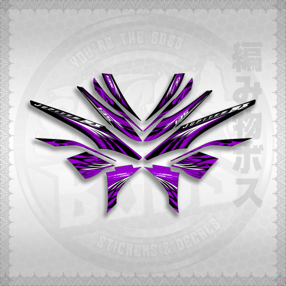 STICKER DECALS for SNIPER 135 MX JUPITER (S13509FICUBO)By STICKABOSS (SOFIE LAMINATED WATERPROOF)