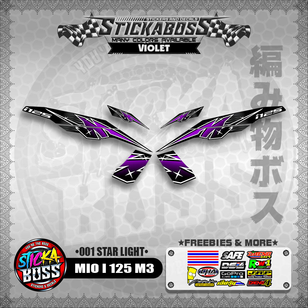 MIO I 125 M3 STICKER DECALS ( 001 STAR LIGHT )【WITH FREEBIES】