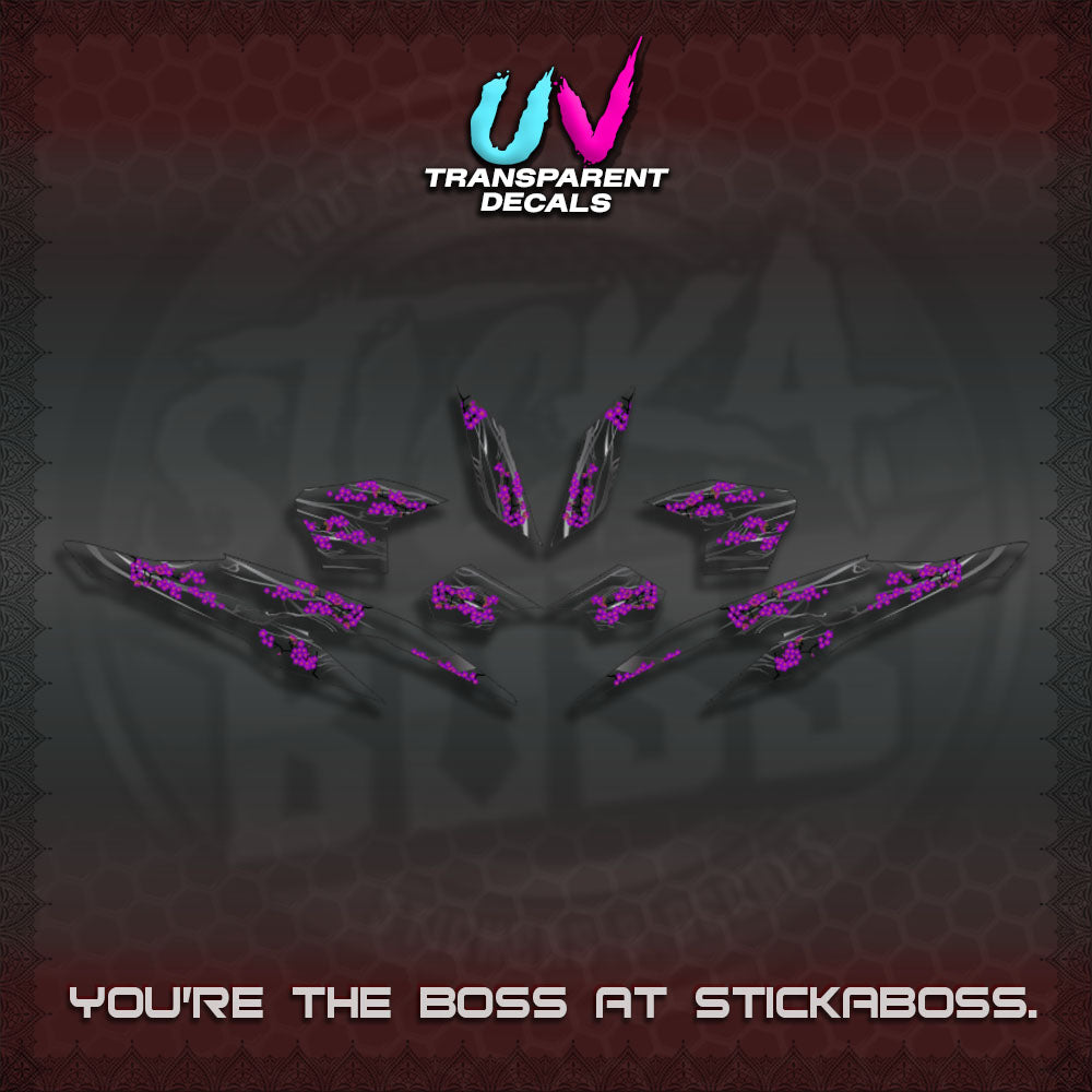 CLICK 125 V2 UV TRANSPARENT DECALS (2026 NEW SAKURA WIND)STICKER DECALS By STICKABOSS