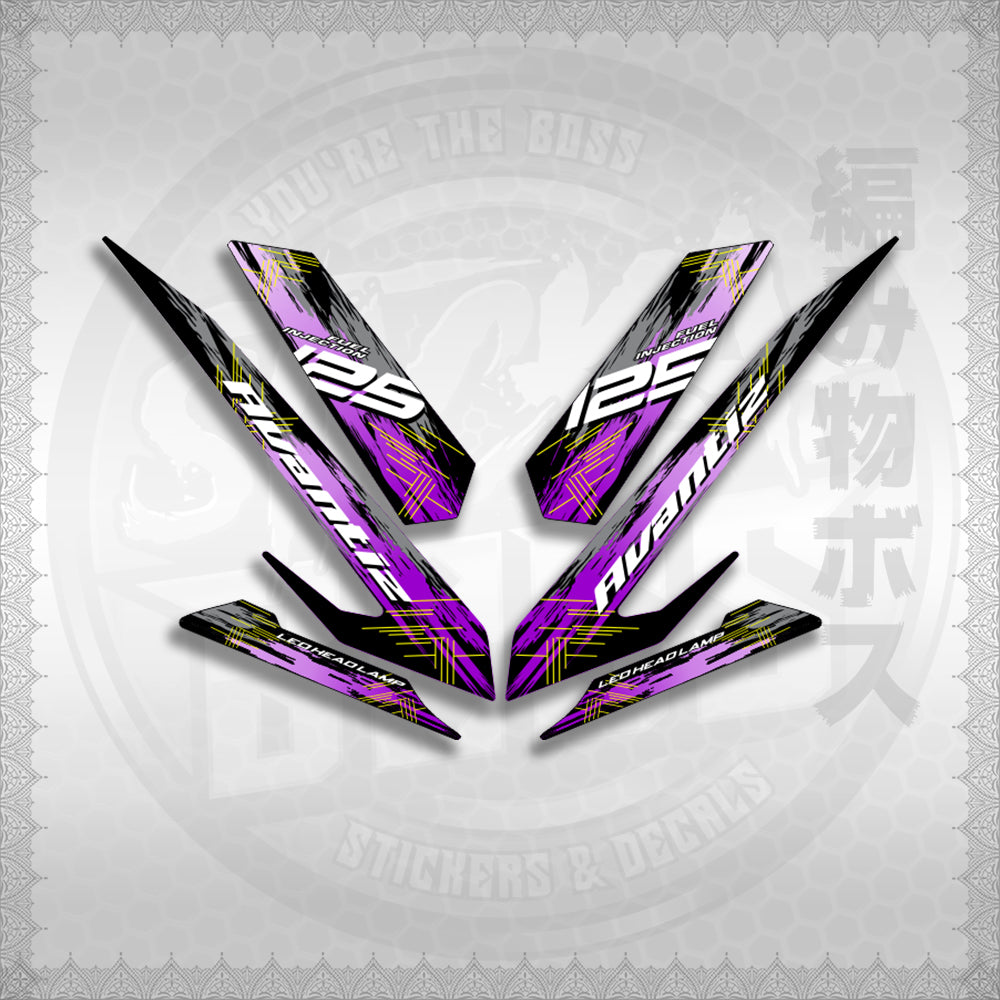 MIO SOUL I 125 GT EGO AVANTIZ STROKE DESIGN STICKER DECALS By STICKABOSS SOFIE LAMINATED WATERPROOF