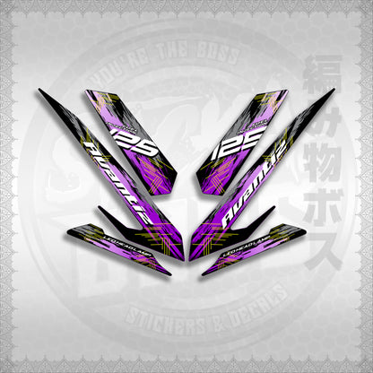 MIO SOUL I 125 GT EGO AVANTIZ STROKE DESIGN STICKER DECALS By STICKABOSS SOFIE LAMINATED WATERPROOF