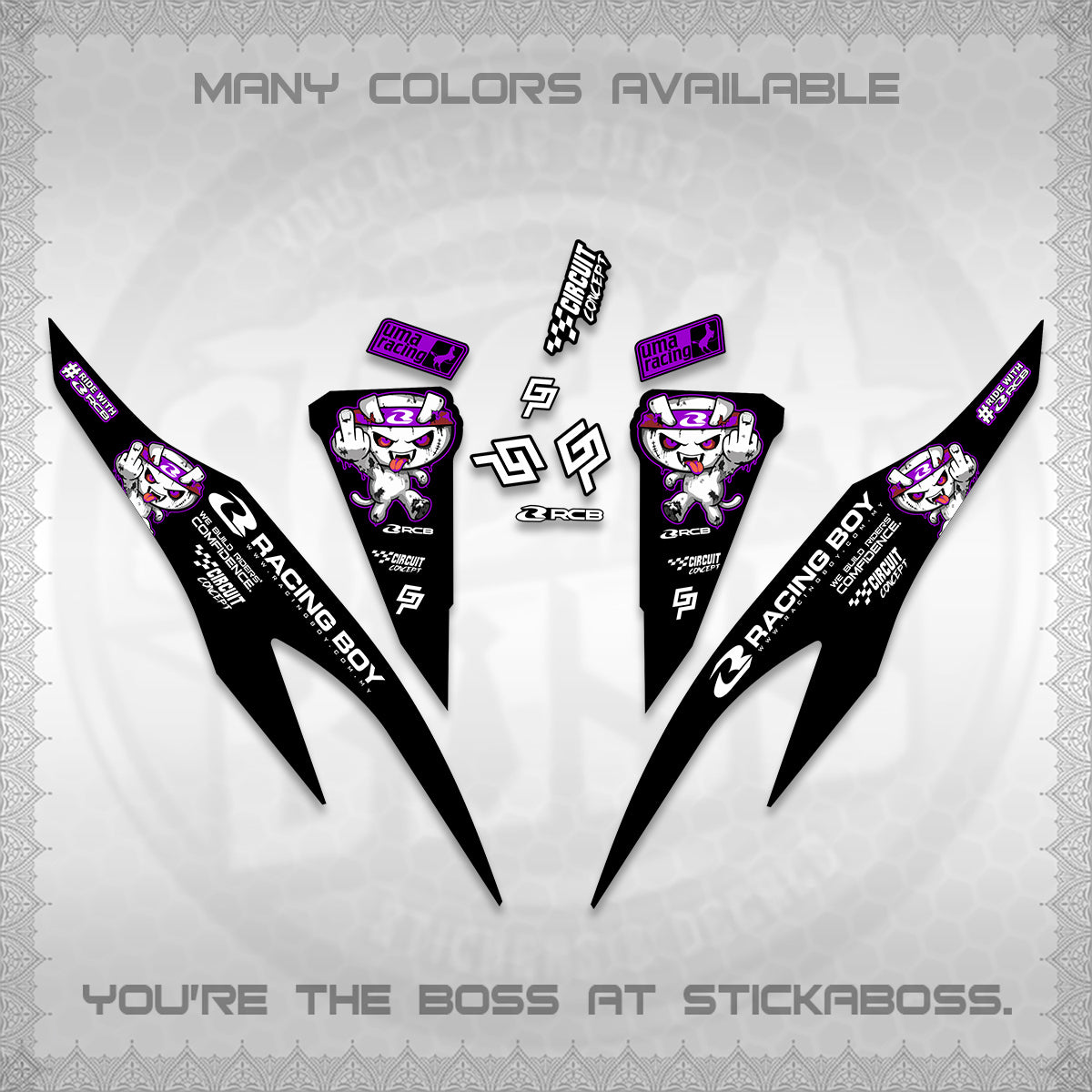CLICK V2 DECALS (2026 RACE ZOMBIE DESIGN)STICKER DECALS By STICKABOSS