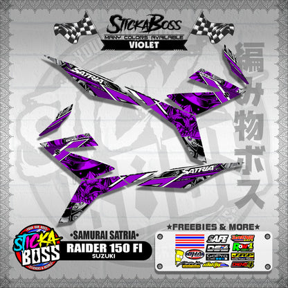 RAIDER 150 FI DECALS ( SAMURAI SATRIA )【WITH FREEBIES】