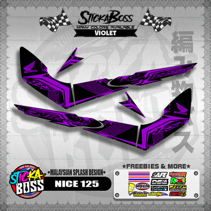NICE 125 DECALS ( MALAYSIAN SPLASH DESIGN ) [ PREMIUM GLOSSY LAMINATED ]【WITH FREEBIES】